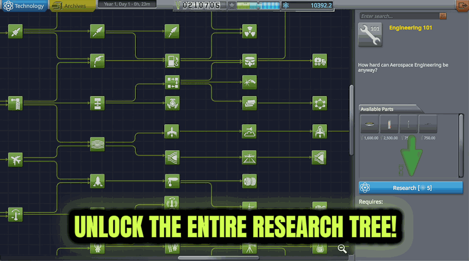 Kerbal Space Program — Unlock All Technology (screenshot 2)